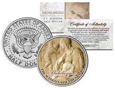 MICHELANGELO * MADONNA OF THE STAIRS * Christ Sculpture JFK Half Dollar US Coin picture