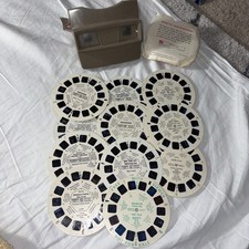 Vintage Sawyers Viewmaster View Master Tan 1970 Inc Over 10 Reels States picture
