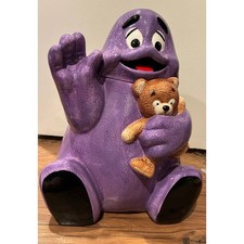 Vintage 1997 McDonald's Grimace Cookie Jar Treasure Craft w/ Orig Box RARE picture
