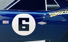 WOW Curved 1968 Camaro Sunoco Number 6 Door Style Sign 3D Effect picture