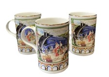 James Sadler Mug Mallard Steam Locomotive Gold Trim Vintage Train Coffee Mug picture