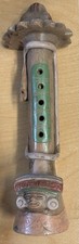 handmade Aztec or Mayan Style Clay Pottery Flute picture