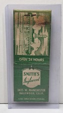 1940's Matchbook Cover SMITH'S Drive-In Restaurant Cafe Inglewood Los Angeles CA picture