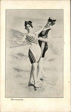 Mermaids Bathing Beauties Fantasy c1900s-10s Vintage Postcard picture