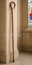 Handcrafted Wooden Bishop Crozier Staff, 72 Inch, Church Gift picture
