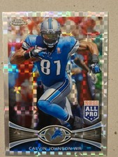 2012 TOPPS CHROME CALVIN JOHNSON LIONS  XFRACTOR CARD #115 picture