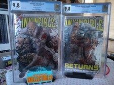 Invincible 1 & Returns CGC 9.8 Set Kirkham Battle Damage Thragg Conquest Foil picture
