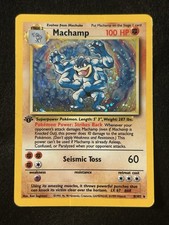 Pokémon Base Set Machamp 1st Edition Holo 8/102 1999 Wizards English picture