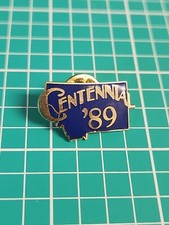 Vtg 1989 Montana Centennial 100 Years Gold Tone Lapel Pin picture