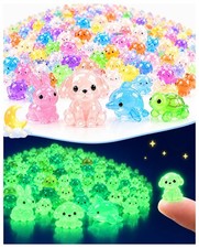 Teenzee 250 Pcs Mini Resin Animals Bulk Set, Over 20 Styles Glow in The Dark Tin picture
