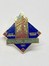 Vintage City On Minneapolis MN Municipal Building Enamel Pin Clock Tower picture