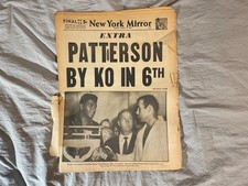 New York Daily Mirror Newspaper March 14 1961 Floyd Patterson KO Boxing picture