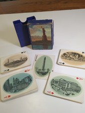 Antique 1915 NYC Souvenir Playing Cards Deck USPCC Statue of Liberty Box Complet picture