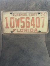 VINTAGE 1974 FLORIDA LICENSE PLATE - picture