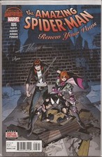 AMAZING SPIDER-MAN: RENEW YOUR VOWS #5 - SIGNED SCOTT HANNA - W/ DF COA 55/100 picture