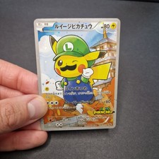 Pikachu Pokemon Luigi Cosplay Japanese Style Holo Card picture