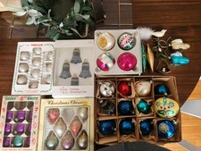 Vintage Lot Of Glass Ornaments Most Have Boxes picture