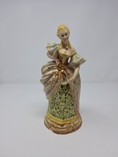Vintage Capodimonte Style Italian Porcelain Figurine Lady Dress Made in Italy picture