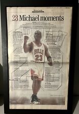Michael Jordan Retires Newspaper Authentic Framed Chicago Tribune 1998 picture