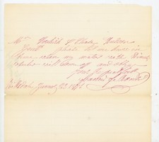 1872 Handwritten Letter Milldale CT Legal Matter Davis & Fuller Harlow J Conant picture