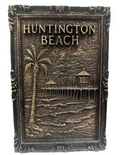 Huntington Beach Pier Wall Art Plaque 9.75” X 6.5” Home Decor 3D Sculpture picture
