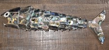 Vintage Articulated Abalone Fish Bottle Opener 8.5in Shellfish Pearl Silver picture