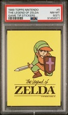 1989 Topps Nintendo Legend of Zelda Game Tip Stickers Link #5  PSA 8 (ST) picture