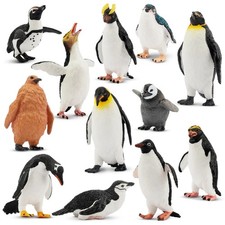 Toymany 12-pcs Penguin Animal Figurine Collectible Hand-painted Toy Set picture