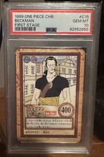1999 One Piece Carddass Hyper Battle Beckman First Stage #C15 PSA 10 1st picture