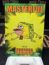 2025 Topps Chrome Spongebob Spongegar Masterful Memes Orange /25 MM-3 SSP RARE picture