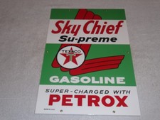 VINTAGE TEXACO SKY CHIEF SUPREME GASOLINE W/ PETROX 18