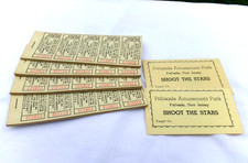 Vintage Lot 180 Tickets Palisades Amusement Park Rides 5¢ + 2 Shoot The Stars picture
