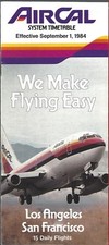 AirCal system timetable 9/1/84 [5041] Buy 4+ save 50% picture