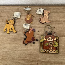 Vintage 1990s Disney Lion King Keychain Lot of 5 Applause Simba Nala Pumbaa picture