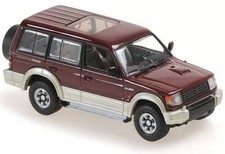 1/43 Mitsubishi Pajero LWB 1991 Diecast Model Dark Red Used 940163470 picture