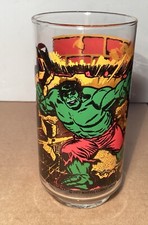 Incredible Hulk Glass 7 Eleven Series 1977 Marvel Vintage Bright Colors picture