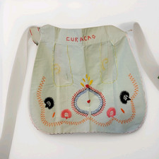 Curacao Dutch Caribbean Souvenir Handmade Apron Vintage Mid Century picture