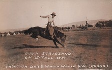 RPPC Walla Walla Frontier Days Rodeo Cowboy Corbett Horse Photo Postcard 32A picture