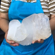 4.24LB Natural Transparent White Quartz Crystal Cluster Specimen Healing 6621 picture
