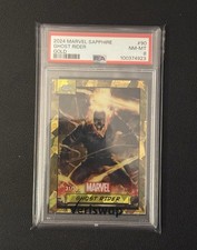 2024 Topps Chrome Marvel Sapphire Ghost Rider Gold Parallel /50 #90 PSA 8 picture