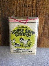Vintage 1950s Genuine Horse Shit Cigarettes Novelty Prank Gift NOS picture