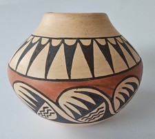 Vintage Hopi Pottery- Polychrome w/Bear Paw Design (Verla Dewakuku) - c.1993 picture