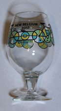 New Belgium Brewing 2017 Stemmed Beer Glass Tulip Goblet Bicycle Graphic picture