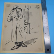 Walt McDougall Original Cartoon Art 1890's NY World Humor HAND DRAWN & SIGNED f picture