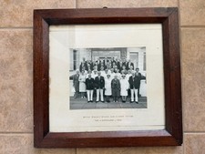 ANTIQUE VTG BRITISH RAILWAYS BOWLING CLUB 1969 Framed Black White Old Photograph picture