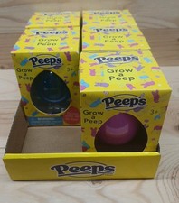 Peeps Grow A Peep Lot Of 5 Plus Display Box  Grows Over 3× It's Size All Sealed picture