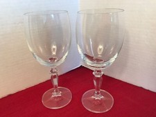 Bohemia Wine glasses 2 Crystalex fine lot 7 3/8 high  12oz  picture