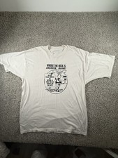 Vintage Saying Where the heck is LEEDS, MAINE? Mens Large T-Shirt Streetwear picture
