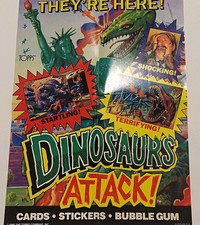 1988 Topps Dinosaurs Attack Window Display Poster NM-MT Condition picture