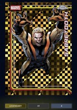 DIGITAL Topps Marvel Sabretooth Gold X-Fractor Legendary /50 X-Men 2026 picture